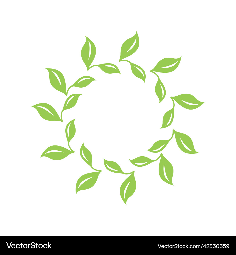 Leaf wreath or laurel in circle shape Leaf wreath or laurel in circle shape Vector Image