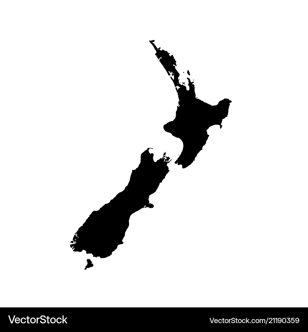 Map new zealand isolated Map new zealand isolated vector image
