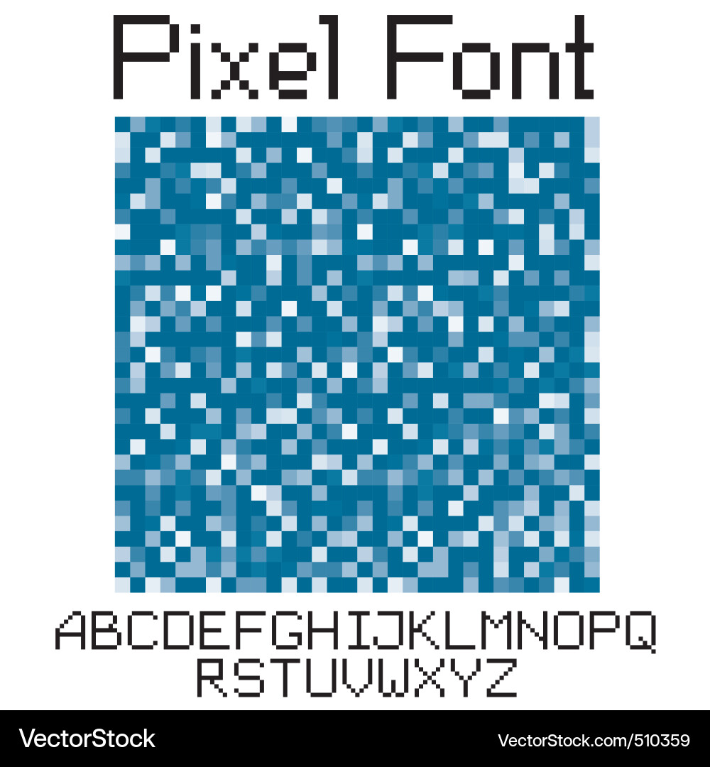 Pixel font Vector Image