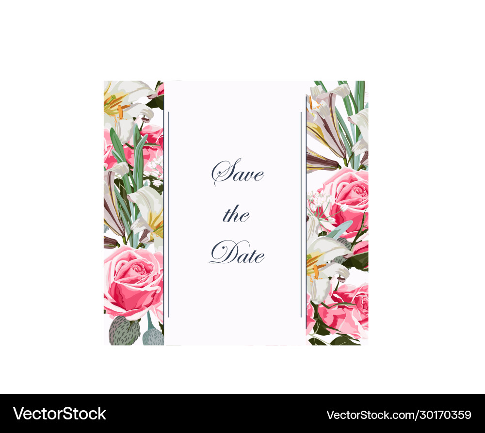 Save date card template Vector Image