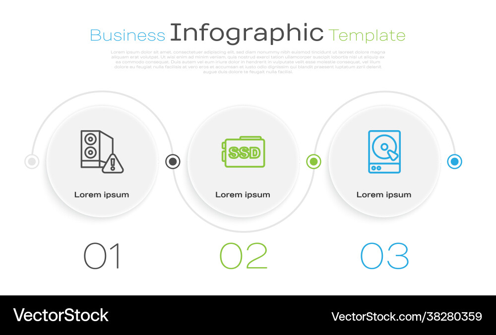 Set line case computer ssd card and hard disk Set line case computer ssd card and hard disk vector image
