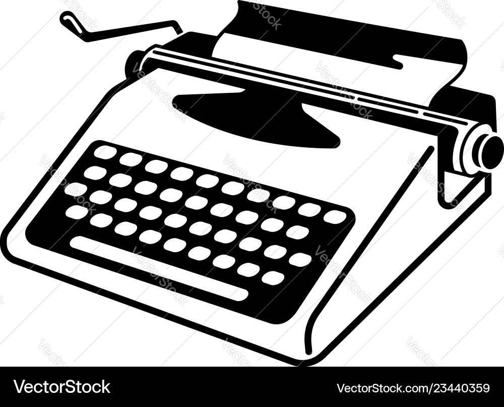 Soviet typewriter icon simple style Soviet typewriter icon simple style Vector Image