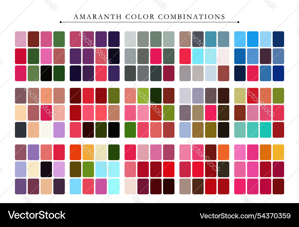 Trend color palette guide template fit Royalty Free Vector
