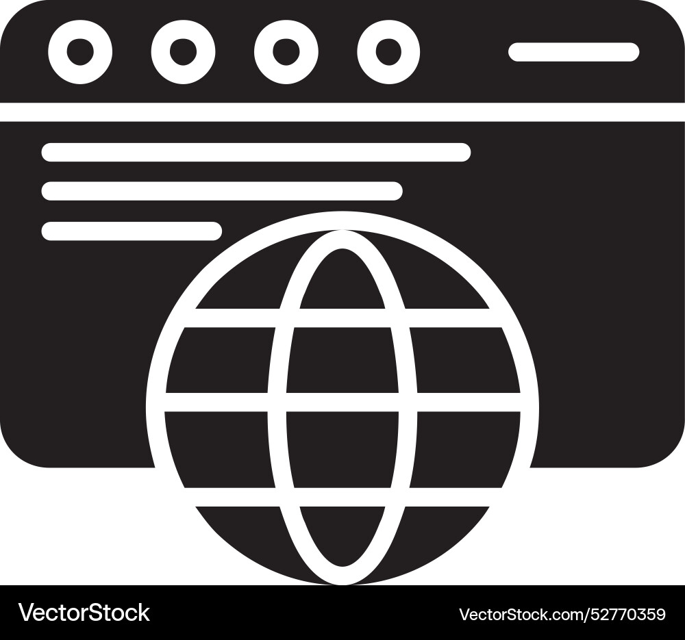 Web browser icon design Vector Image