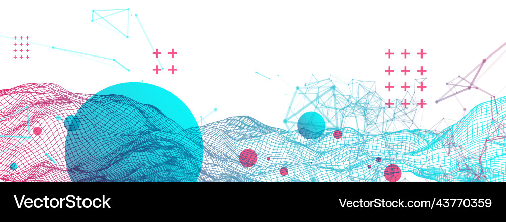 Wireframe background with plexus effect Wireframe background with plexus effect vector image