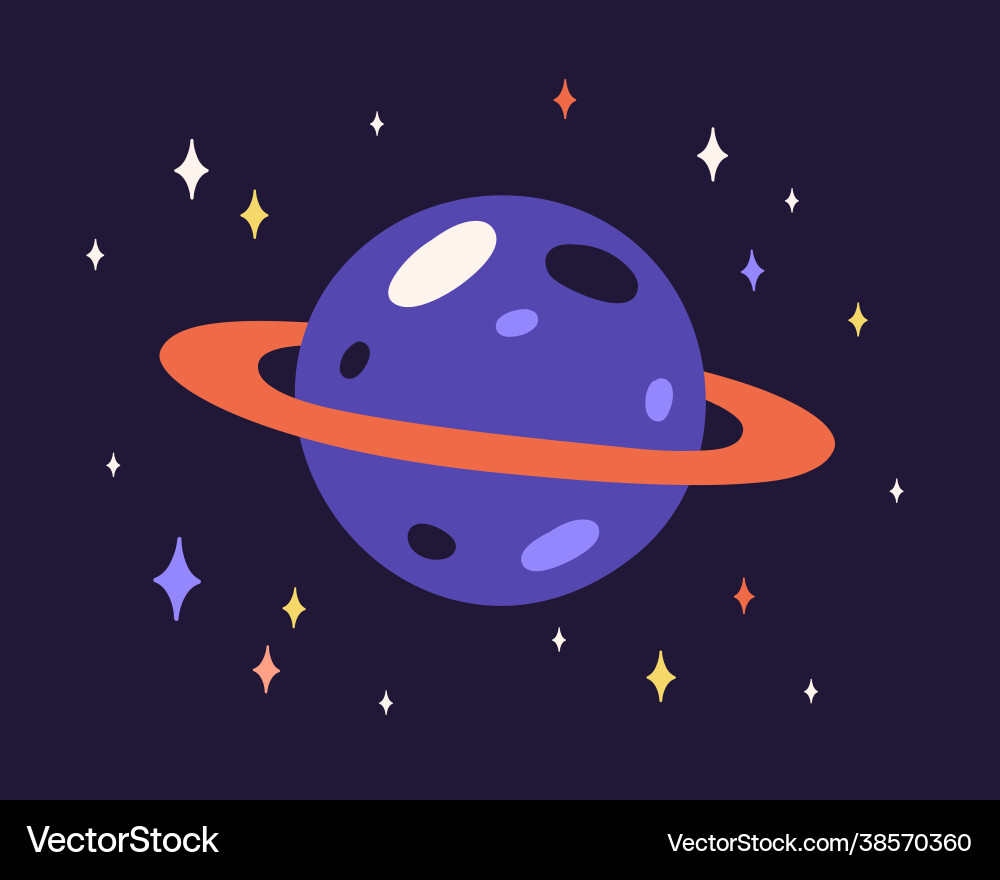 Abstract planet sphere with craters on surface Abstract planet sphere with craters on surface vector image