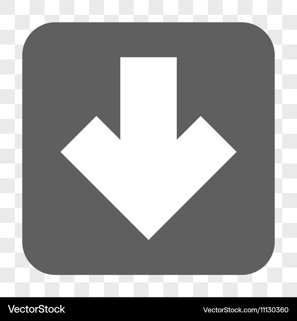 Arrow down rounded square button Vector Image