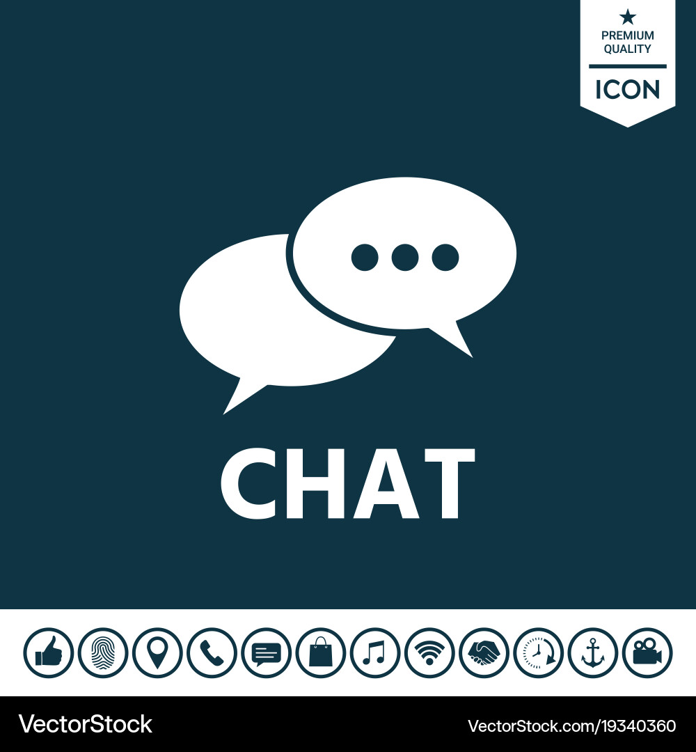 Chat button icon vector image