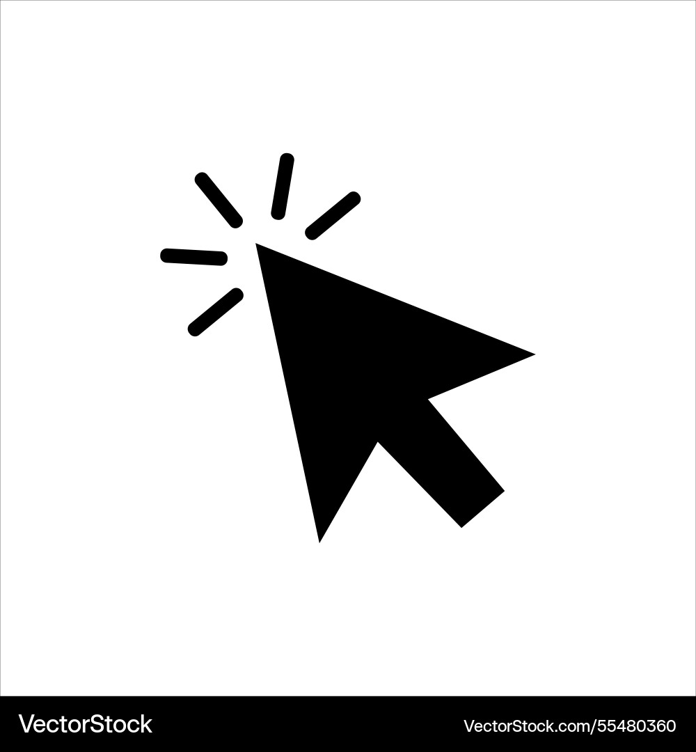 Clicking cursor icon isolated Clicking cursor icon isolated Vector Image