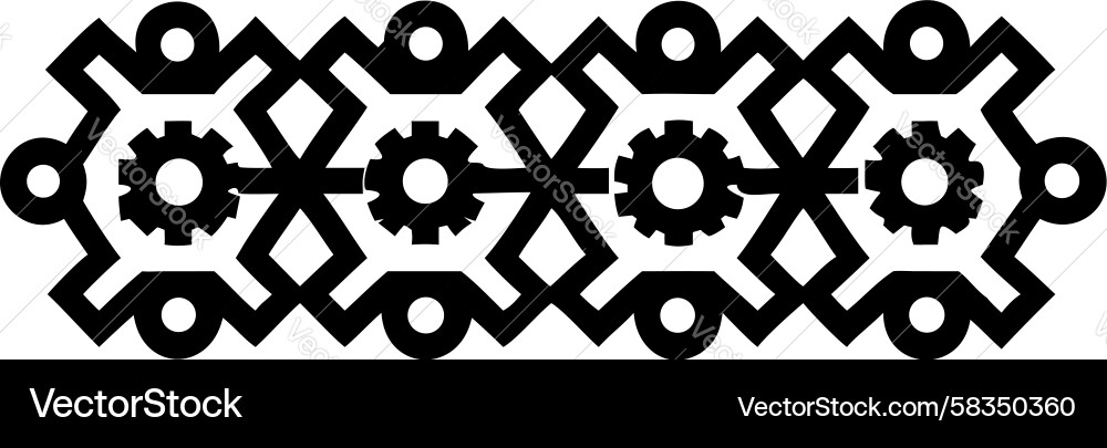 Complex Geometric Interlocking Pattern Vector Image