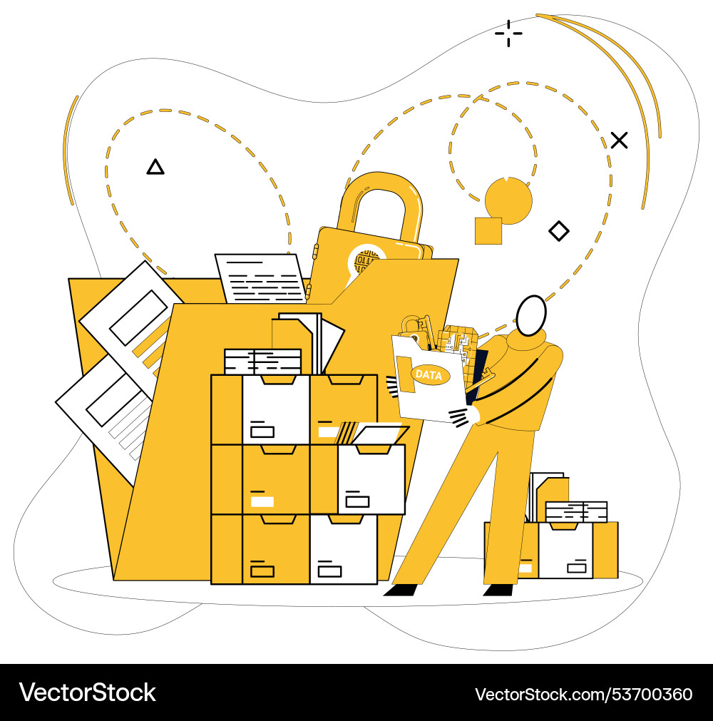 Data security trust in business transactions Data security trust in business transactions vector image