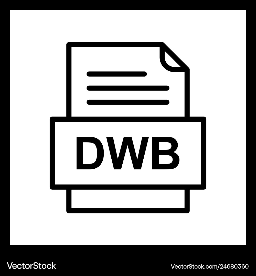 Dwb file document icon vector image