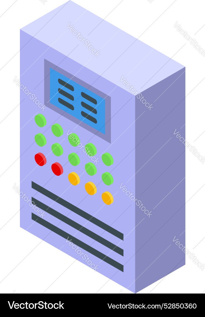 Electrical control panel showing signals Electrical control panel showing signals vector image