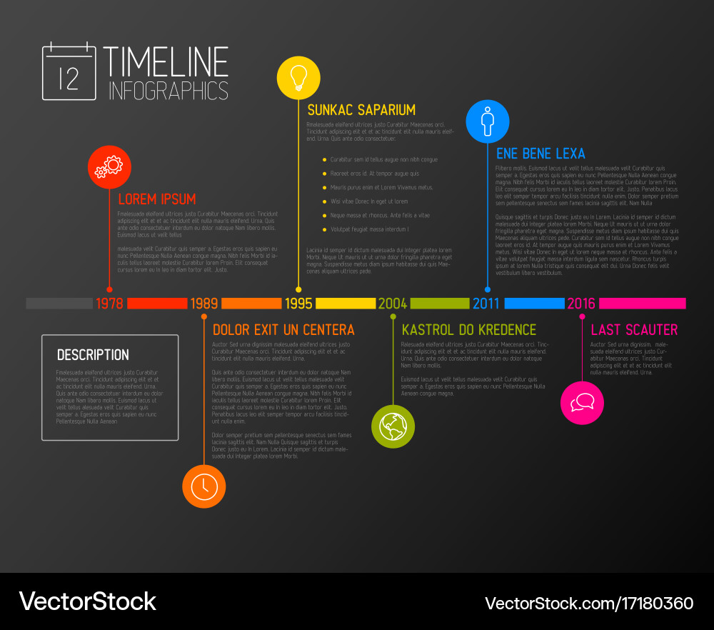 Infographic timeline report template Royalty Free Vector