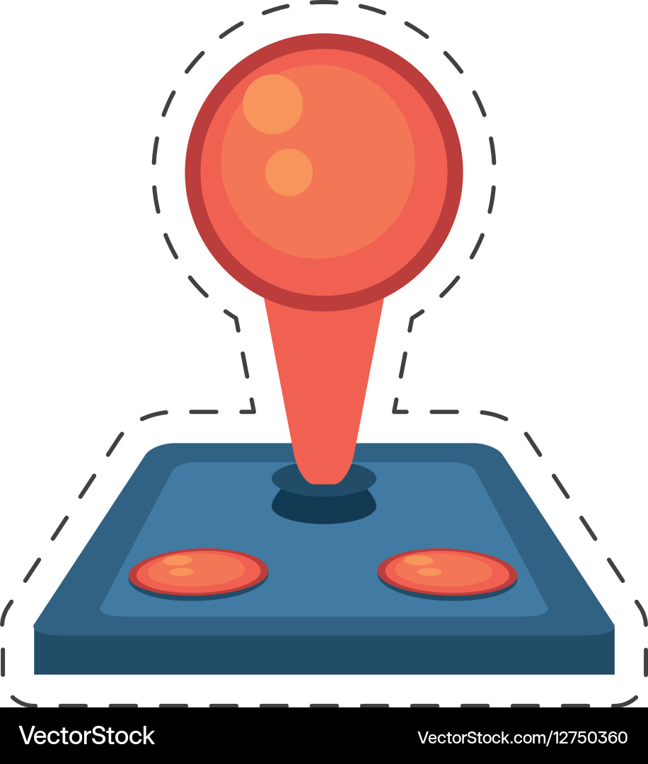Joystick controller retro game icon vector image