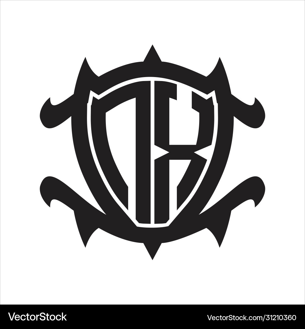 Nx logo monogram isolated with frame shield shape vector image