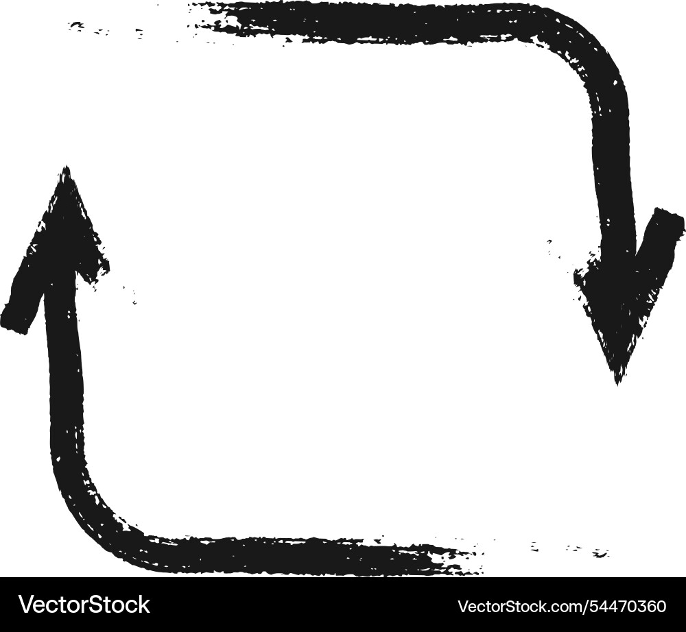 Opposing arrows form a rectangle symbolizing Opposing arrows form a rectangle symbolizing vector image