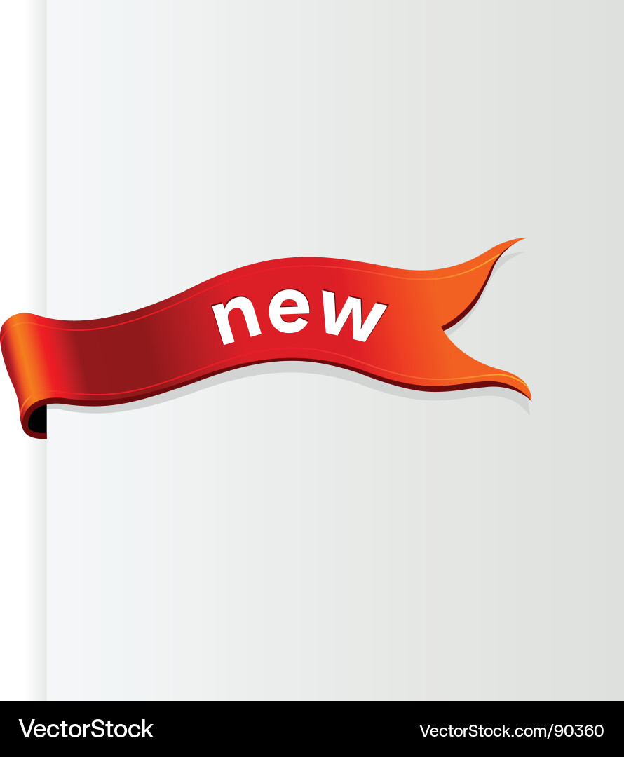 Ribbon with text Vector Image