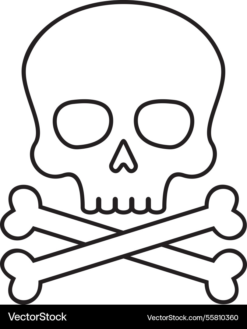 Skull and bones - pirate symbol Vector Image