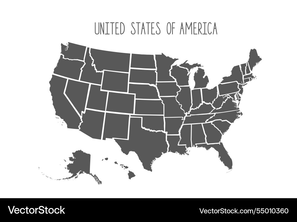 United states of america map with isolated United states of america map with isolated vector image
