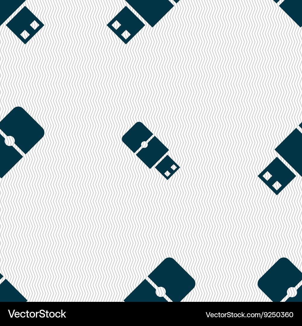 Usb flash icon sign seamless pattern Vector Image