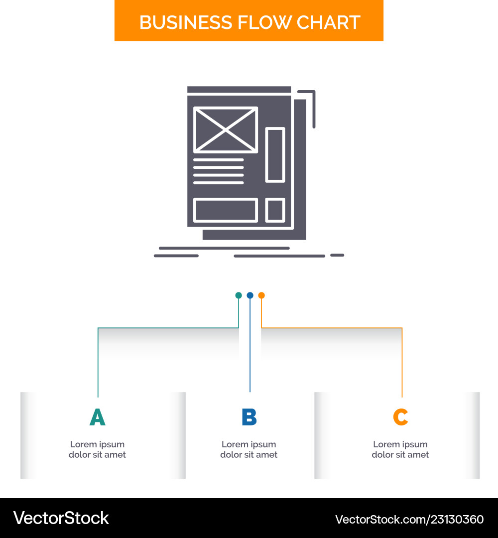 Wire framing web layout development business flow Wire framing web layout development business flow vector image