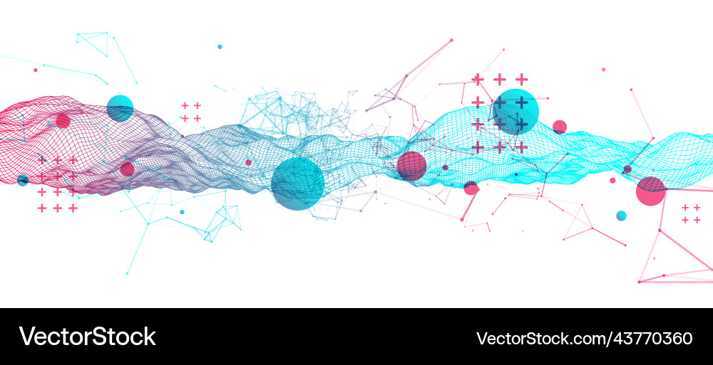Wireframe background with plexus effect Wireframe background with plexus effect vector image