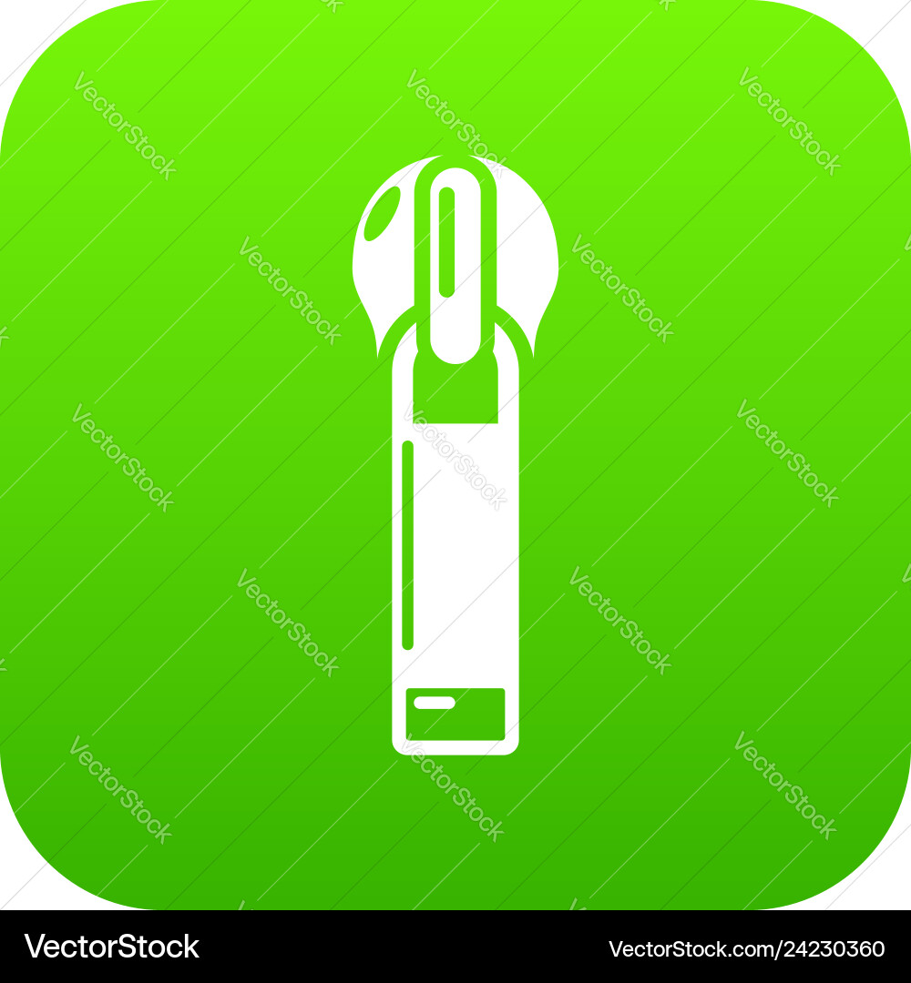 Zip with hole icon simple style vector image