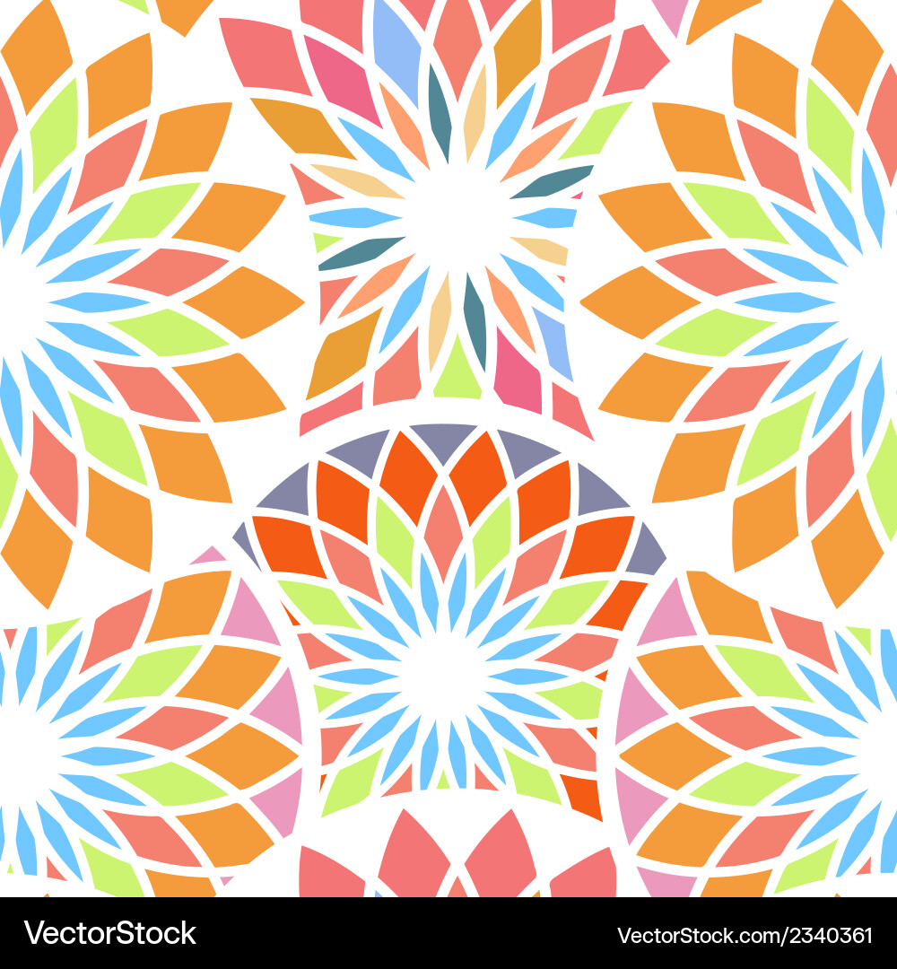 Abstract seamless pattern with mosaic elements vector image