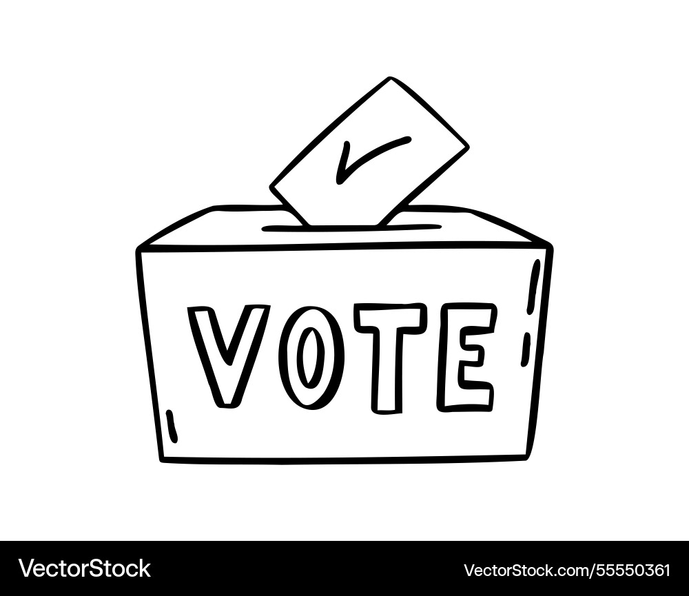 Ballot-Papier in die Box und Briefwahl Ballot-Papier in die Box und Briefwahl vektorbild