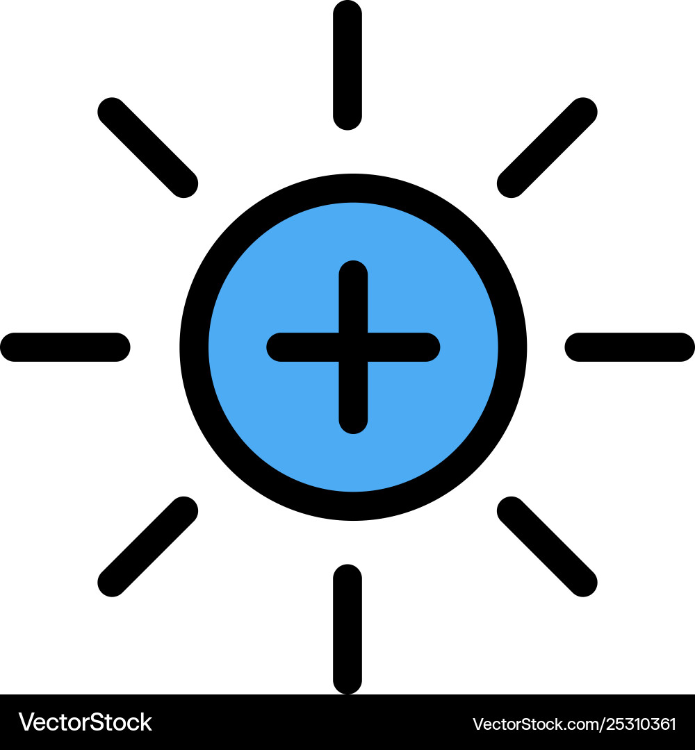 Brightness interface ui user flat color icon Brightness interface ui user flat color icon vector image