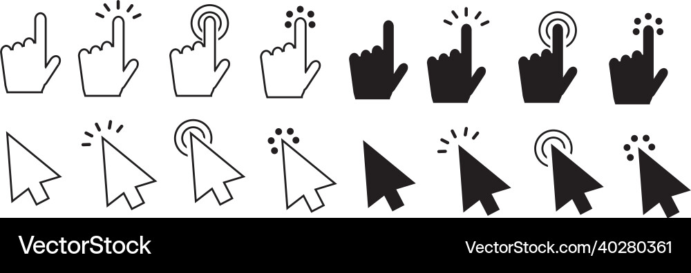 Computer Mouse Pointer Icon vector image