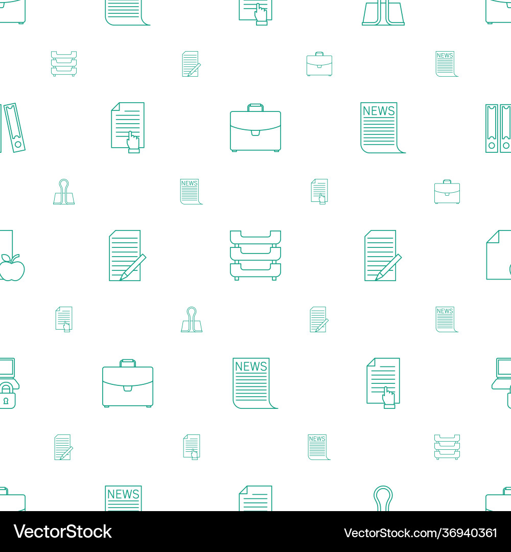 Document icons pattern seamless white background vector image