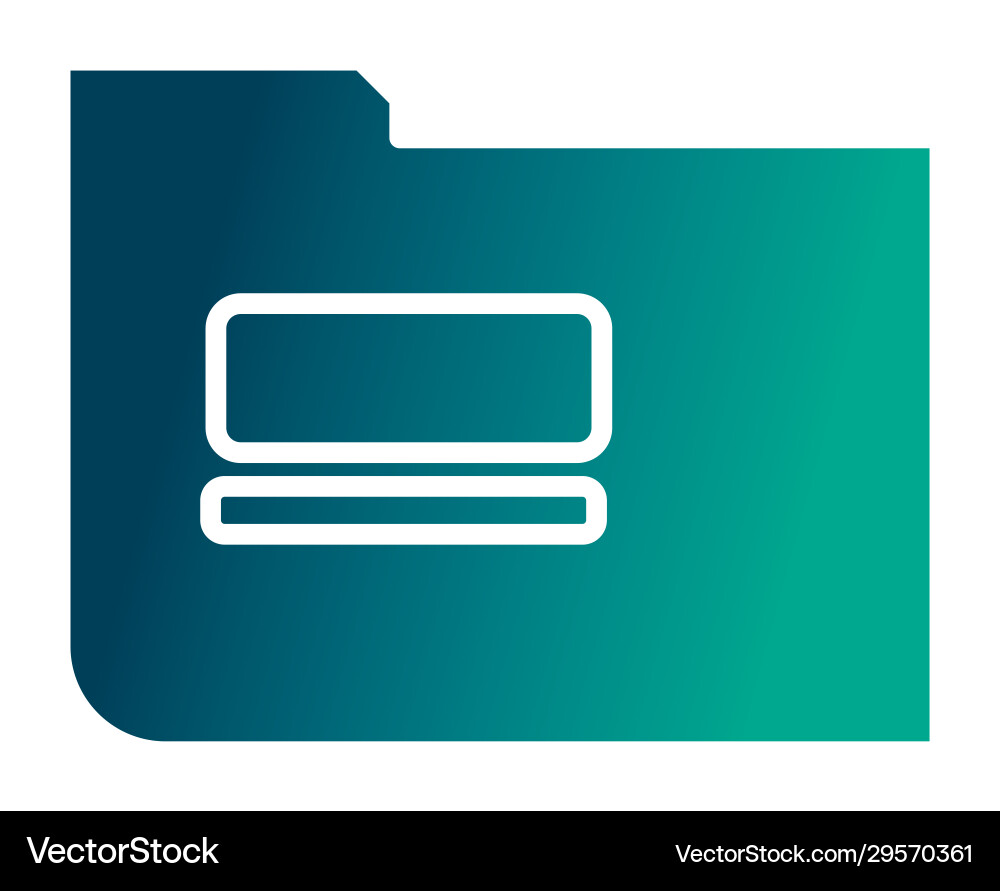 Folder file gradient style icon vector image