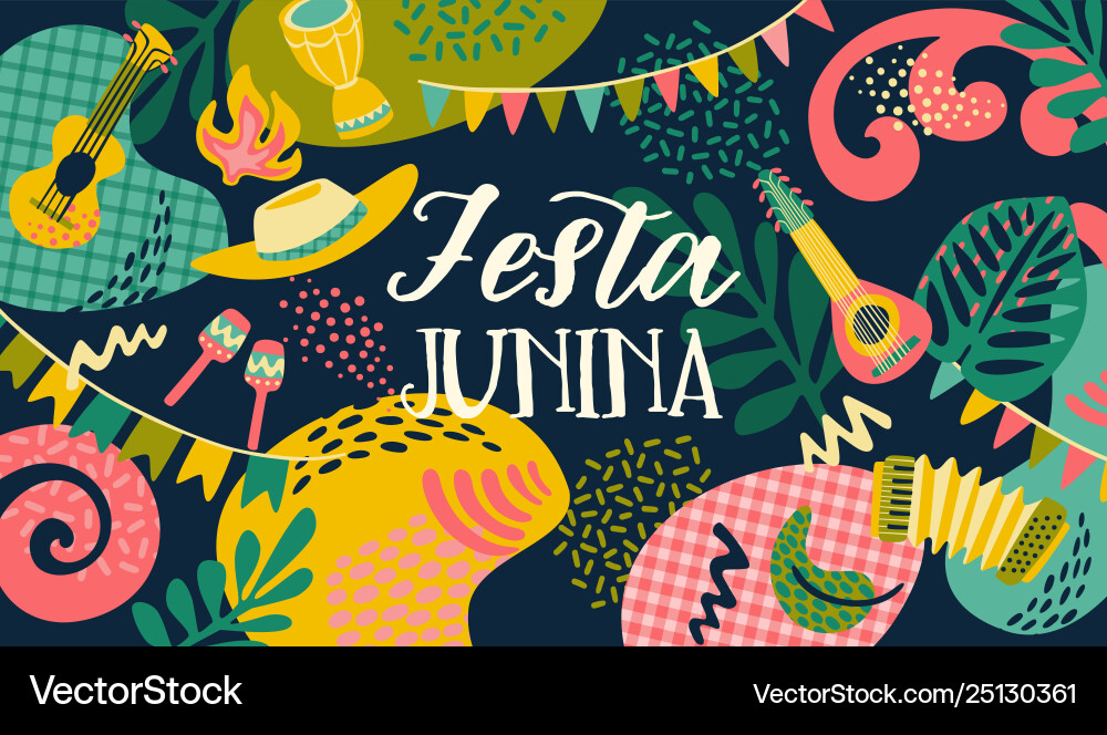 Latin american holiday june party brazil Latin american holiday june party brazil vector image