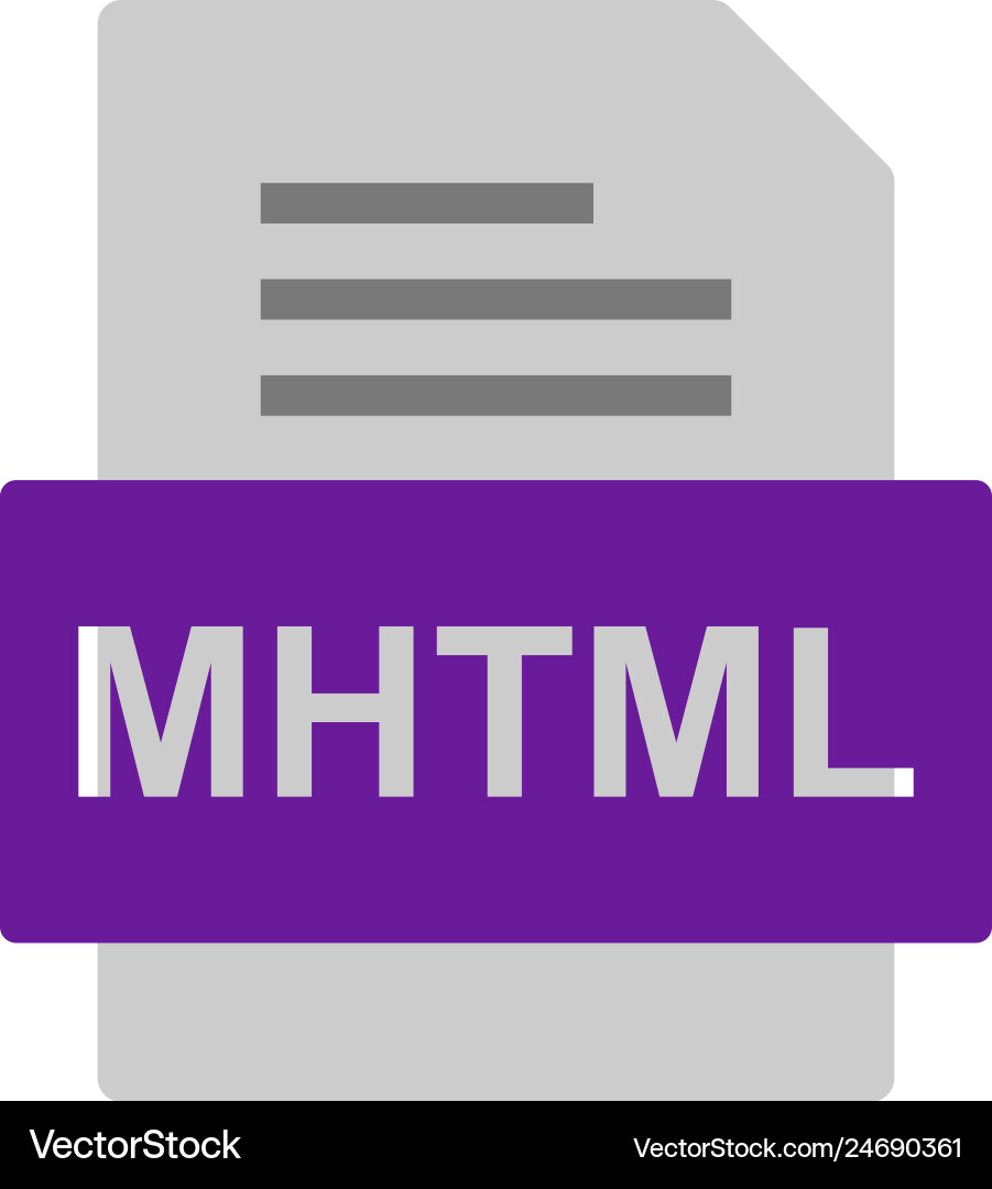 Mhtml file document icon Vector Image