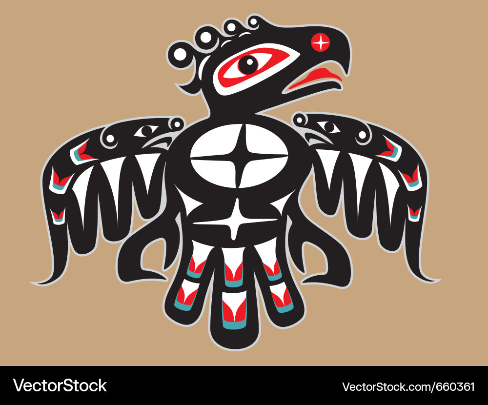 Native Thunderbird Motif Vector Image