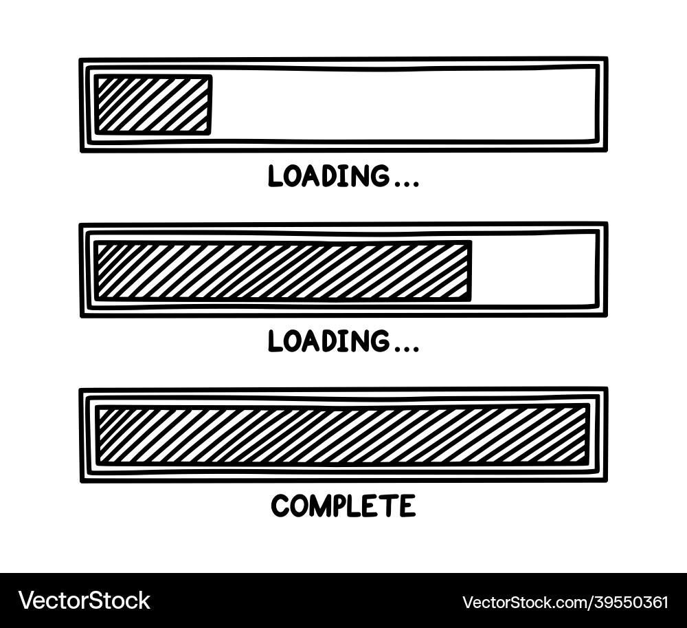 Progress loading bar infographics design element Vector Image