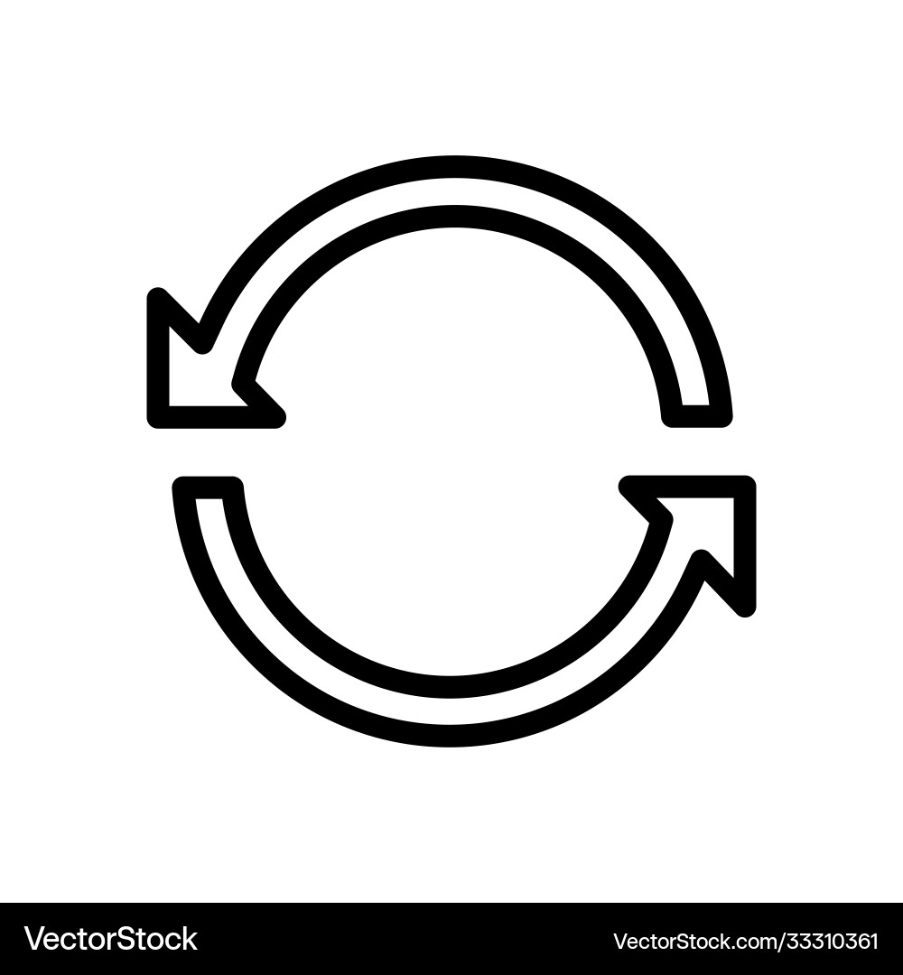 Recycle loading symbol line icon Recycle loading symbol line icon Vector Image