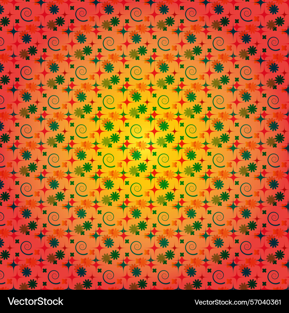 Seamless pattern with different shape and flower Vector Image