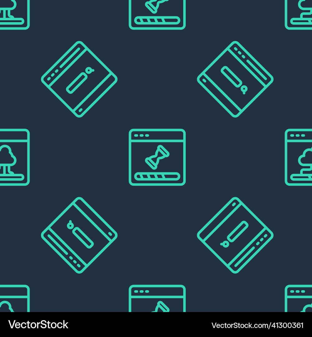 Set line loading data window search engine Set line loading data window search engine vector image