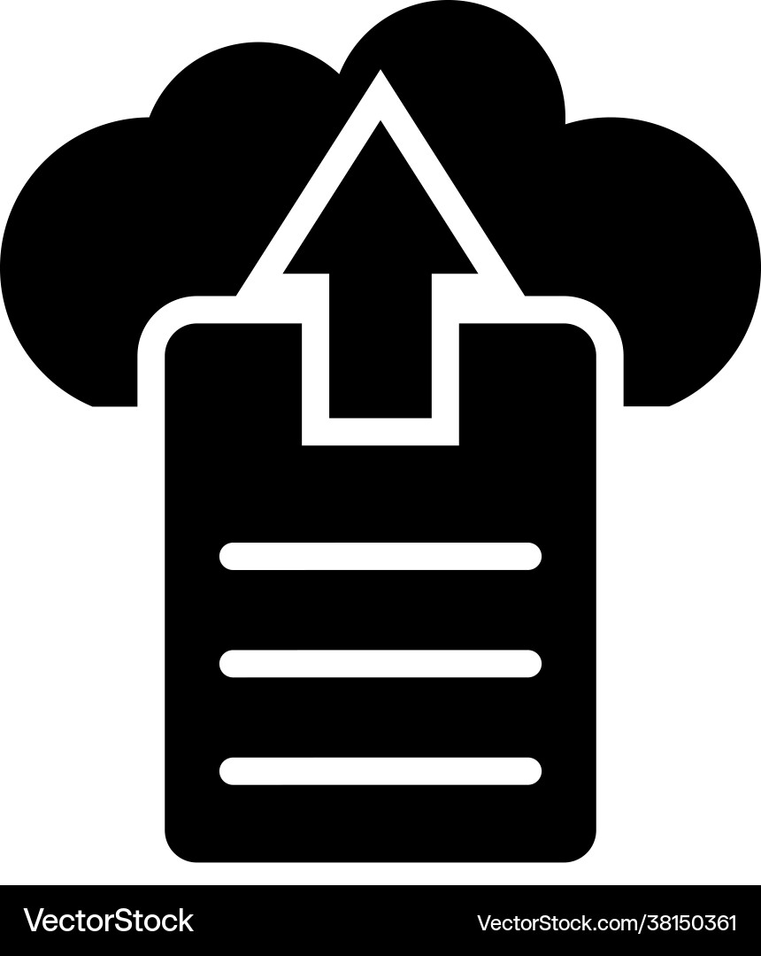 Upload file style vector image