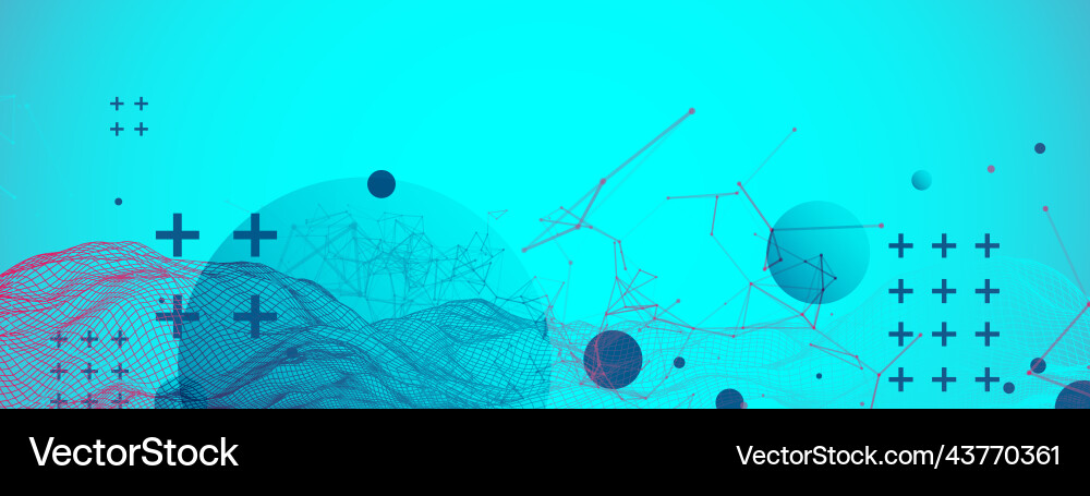 Wireframe background with plexus effect Wireframe background with plexus effect vector image