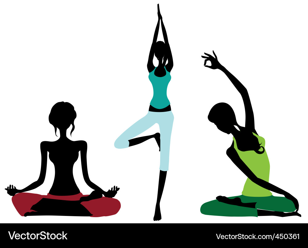 Woman in Yoga Pose Vector Image