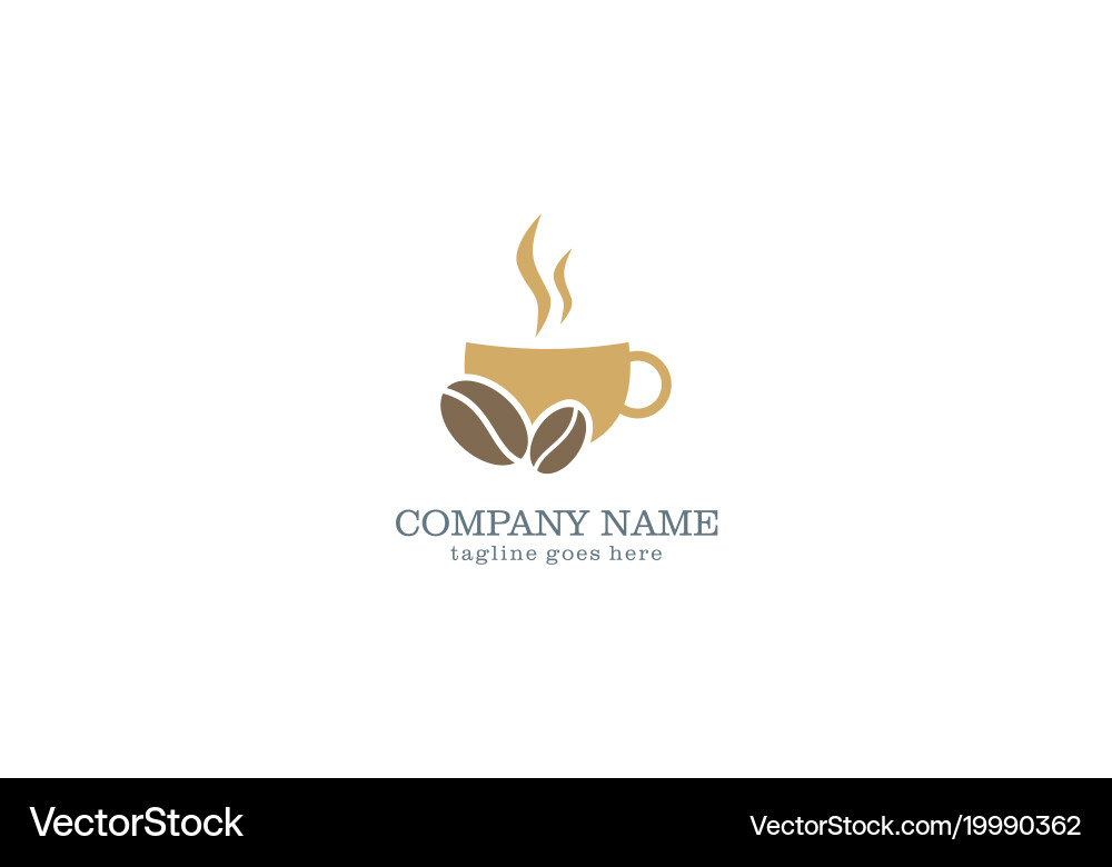 Coffee cup drink company logo Royalty Free Vector Image