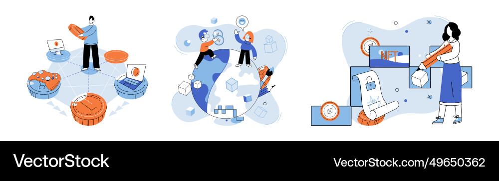 Digital asset assets are transforming way Digital asset assets are transforming way vector image