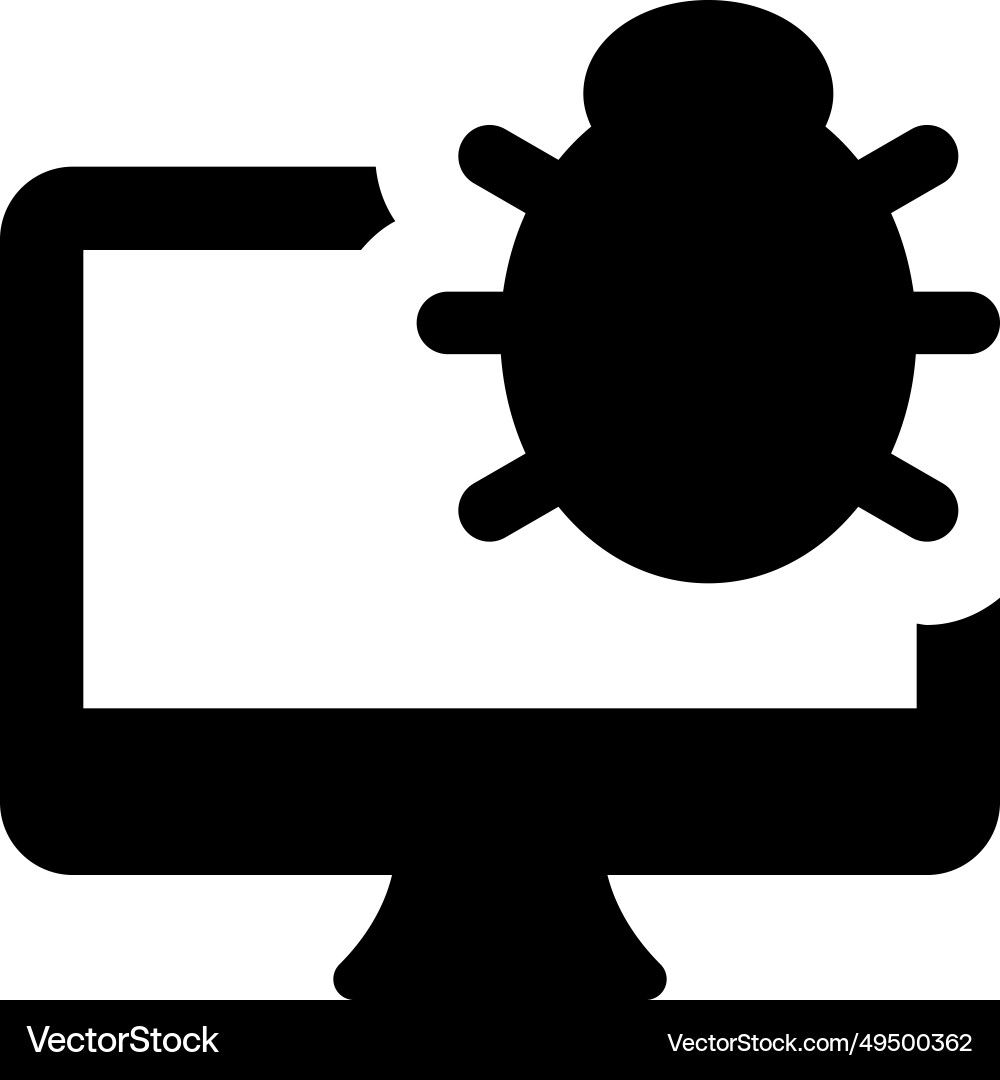 Error or software problem within desktop system vector image