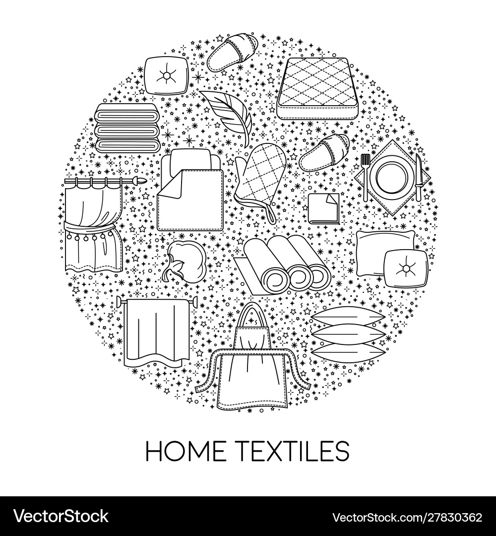 Home Textil Shop isolierte Umriss-Ikone Baumwolle Home Textil Shop isolierte Umriss-Ikone Baumwolle vektorbild