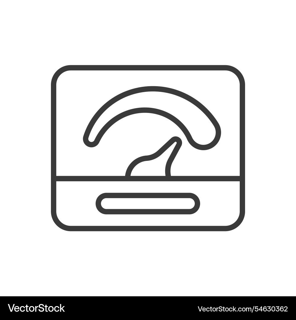 Measure icon in line design ruler scale Measure icon in line design ruler scale vector image