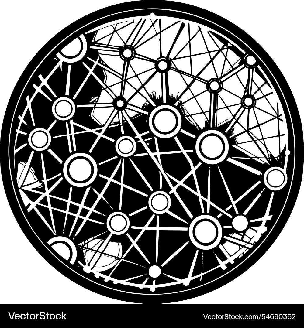 Neural network patterns unlocking the blueprint Neural network patterns unlocking the blueprint vector image